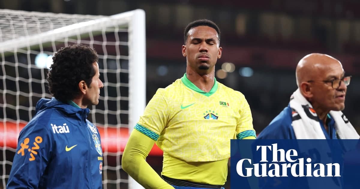 巴西确认大腿伤势使阿森纳中卫对北伦敦德比成疑