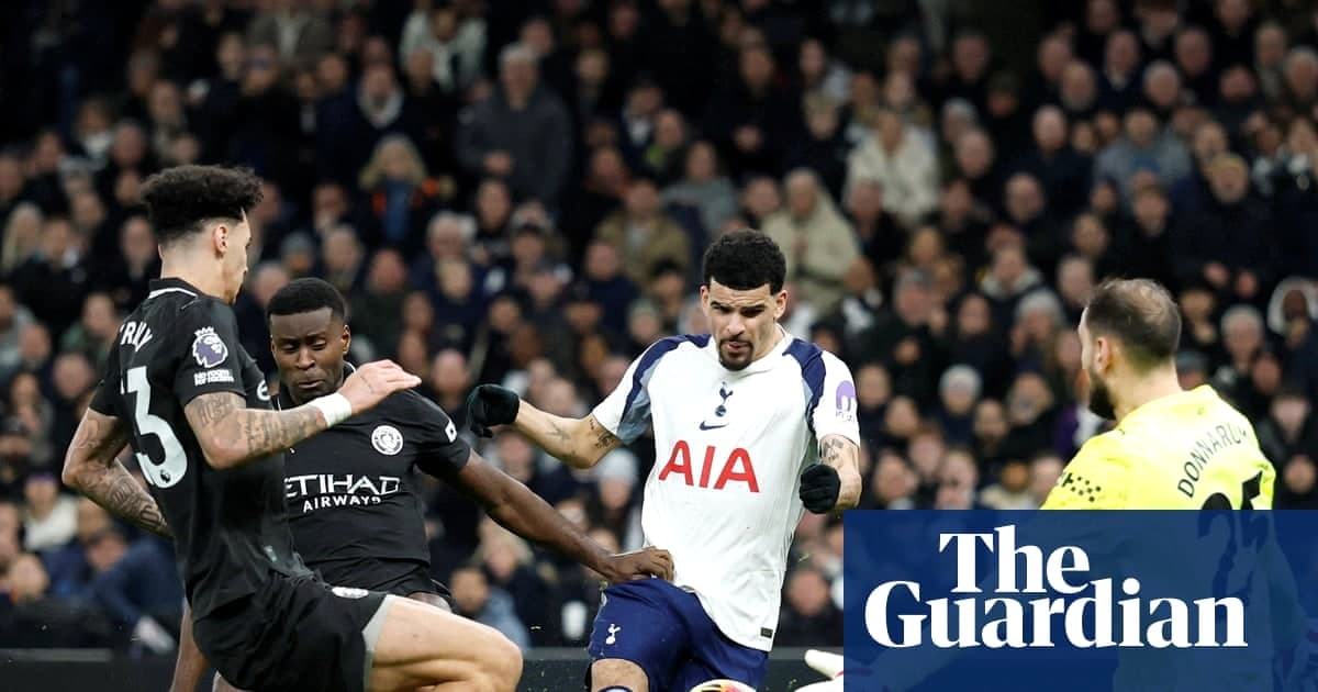 瓜迪奥拉就索兰基首球向裁判申诉 曼城2-2热刺